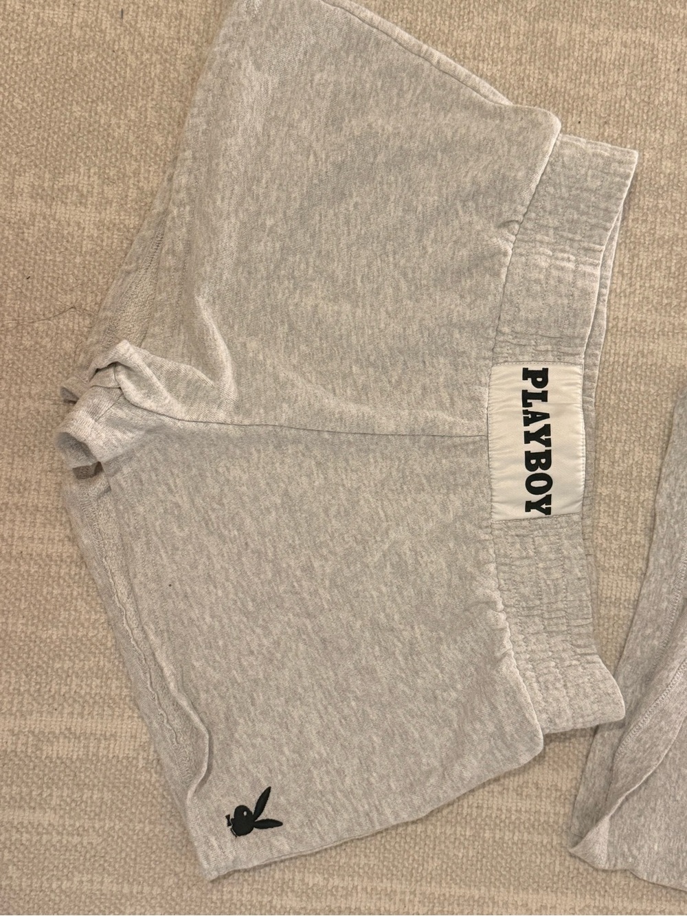 PLAYBOY Light Gray Lounge Shorts